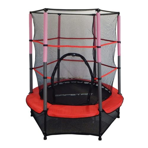 Capetan® Kiddy Jump 140 cm Trampolin mit Sicherheitsnetz und unterem Rahmensicherheitsnetz