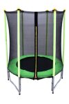 Capetan® Garden Jump Premium Kindertrampolin von 140 cm Durchmesser für innere und äußere Verwendung mit W-Beinen, verzinktem Gestell und Sicherheitsnetz