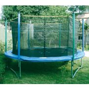 Garlando Combi L 305 cm Durchm. Trampolinset mit Sicherheitsnetz – Trampolin mit Schutznetz in extra sicherer, 68 cm hoher Ausführung