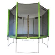   Capetan® Modern Fly 305 cm Durchm. Gartentrampolin mit gebogener Beinstruktur gegen Umkippung mit extra hohem Sicherheitsnetz und PVC Bezug an den Netzstangen, mit hohem Sprungtuch