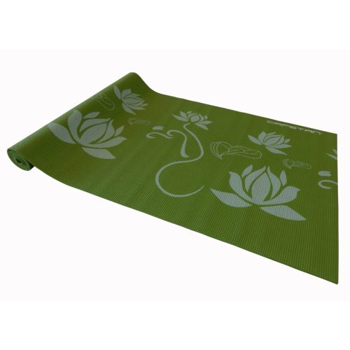 Capetan® PVC Jogamatte 173 x 61 x 0,4 cm in grüner Farbe mit Mustern