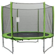   Capetan® Selector Lime 427 cm Trampolin mit 180 kg Belastbarkeit, mit langen Netzstangen, mit befestigenden T-Elementen zusätzlich verstärktes Rahmengestell, mit extra hohem Sicherheitsnetz – premium Gartentrampolin mit dicker Federabdeckung, mit ei