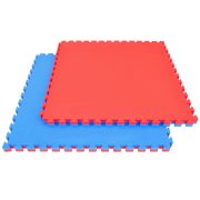   Capetan® Floor Line 100x100x2,5 cm rot-blaue Puzzle-Tatamimatte in einer Ausführung mit 100 kg/m3 hoher Dichte