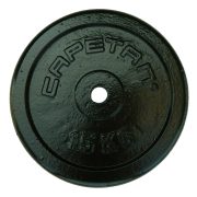   Capetan® 15 kg Hantelscheibe aus Stahl mit Hammerschlaglackierung, mit 31 mm Lochdurchmesser